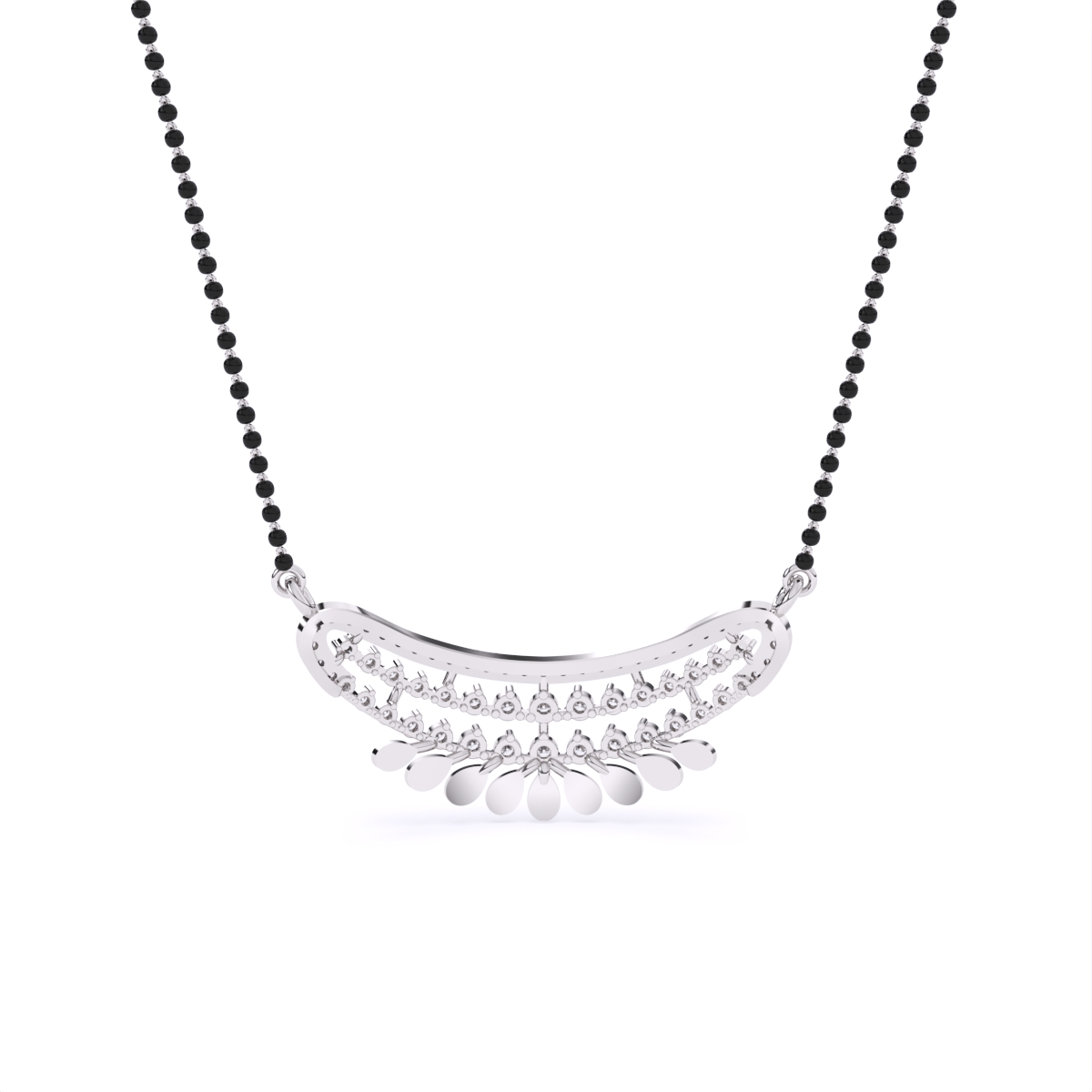 Modern Layered Small Diamond Mangalsutra