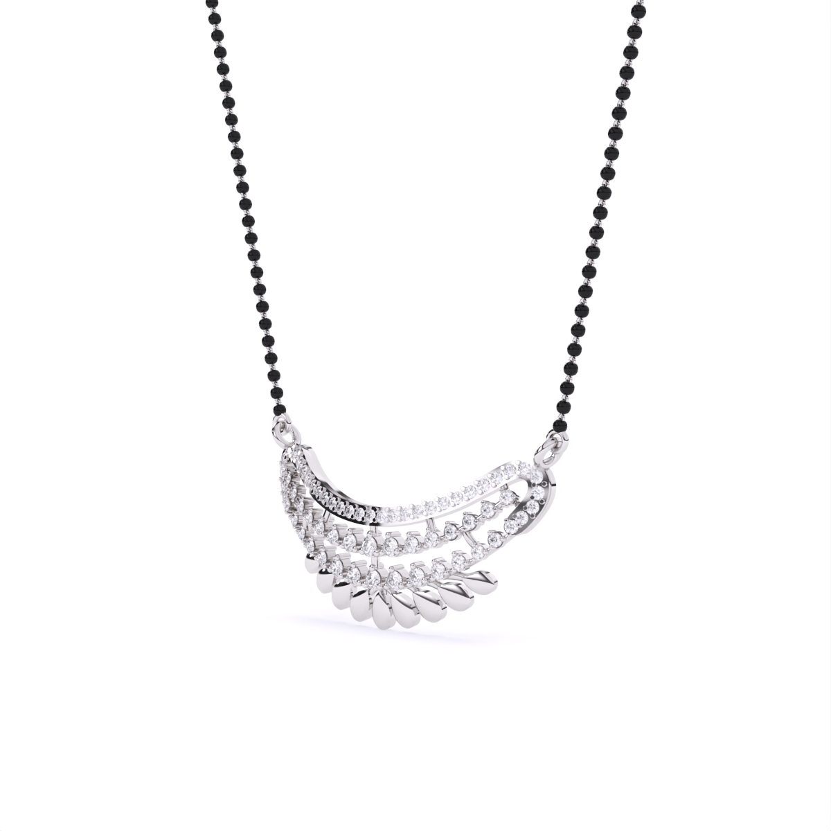 Modern Layered Small Diamond Mangalsutra