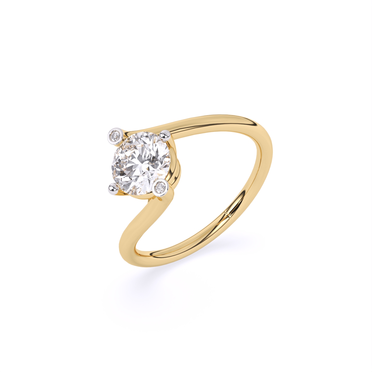 Classic Design Slim Band Solitaire Ring