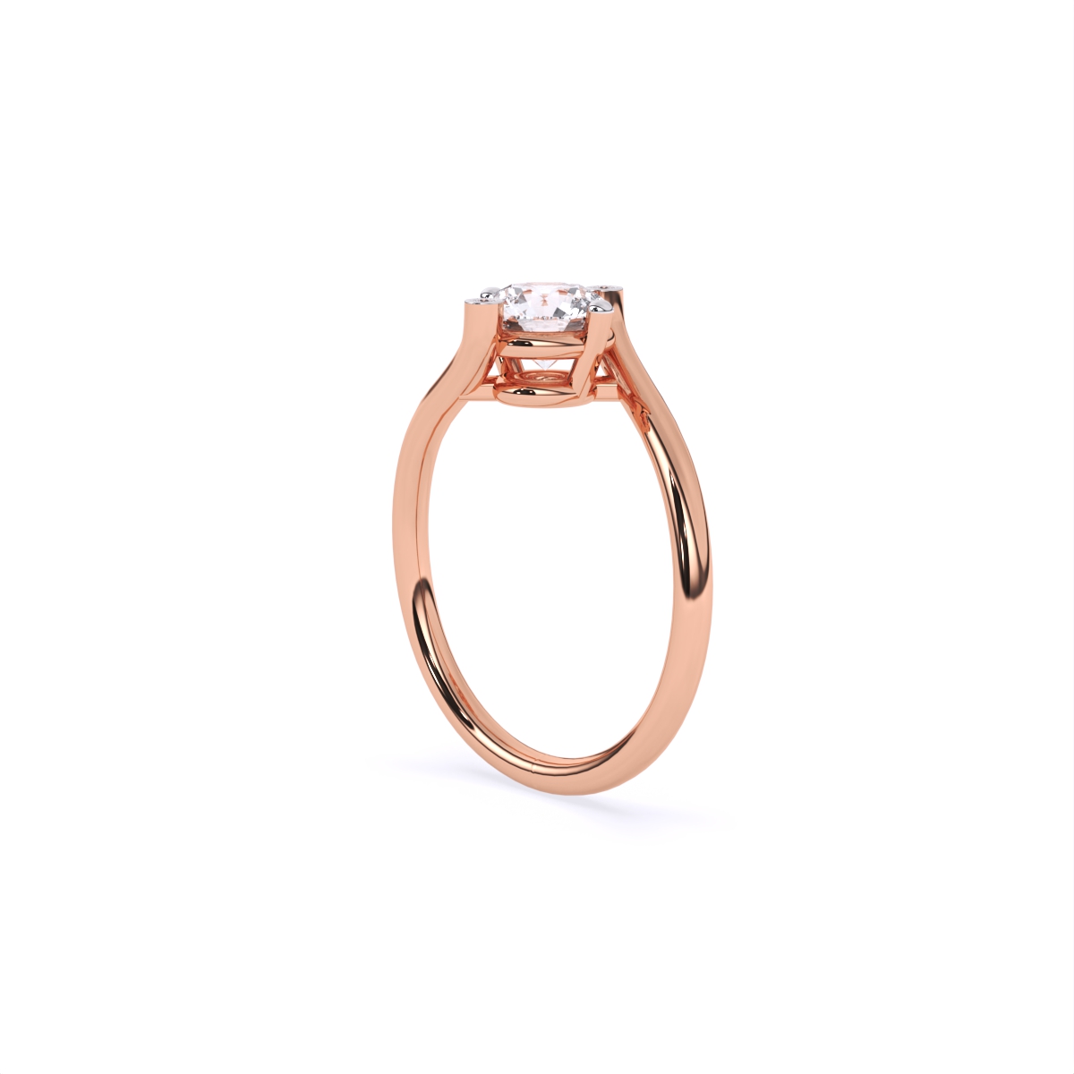 Classic Design Slim Band Solitaire Ring