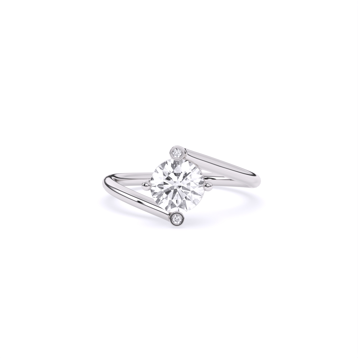 Classic Design Slim Band Solitaire Ring