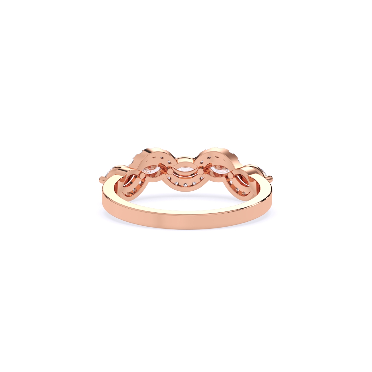 Glitzy Leaf Marquise Shape Diamond Ring