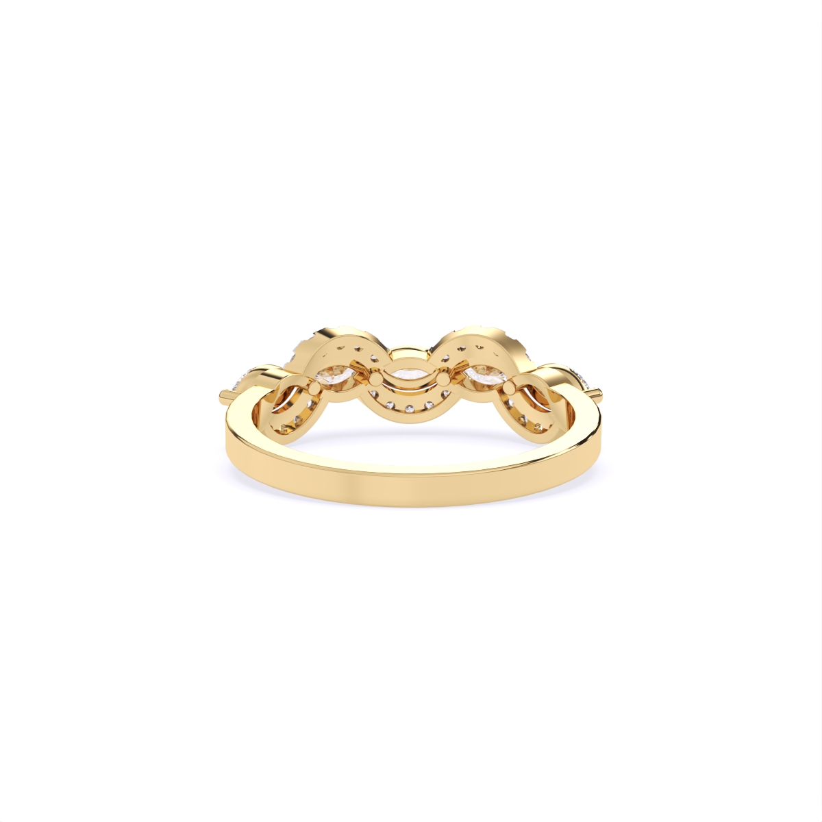 Glitzy Leaf Marquise Shape Diamond Ring