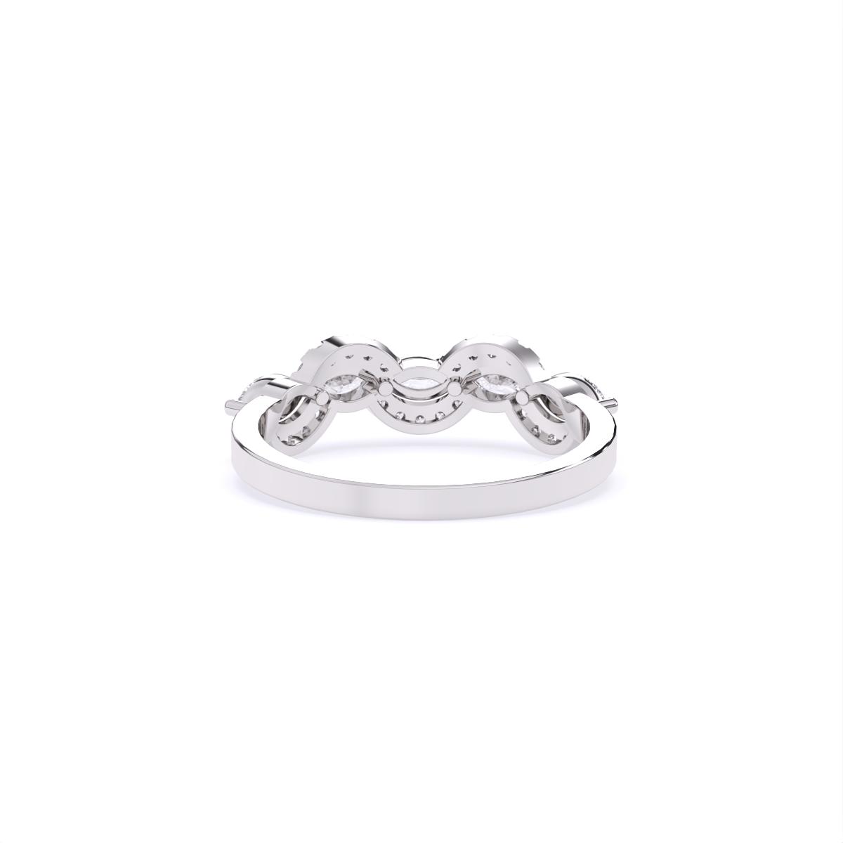 Glitzy Leaf Marquise Shape Diamond Ring