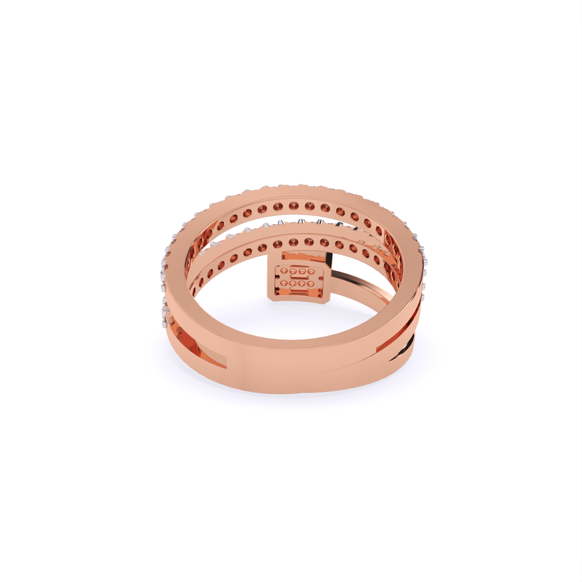 Minimal Line Baguette Center Diamond Ring