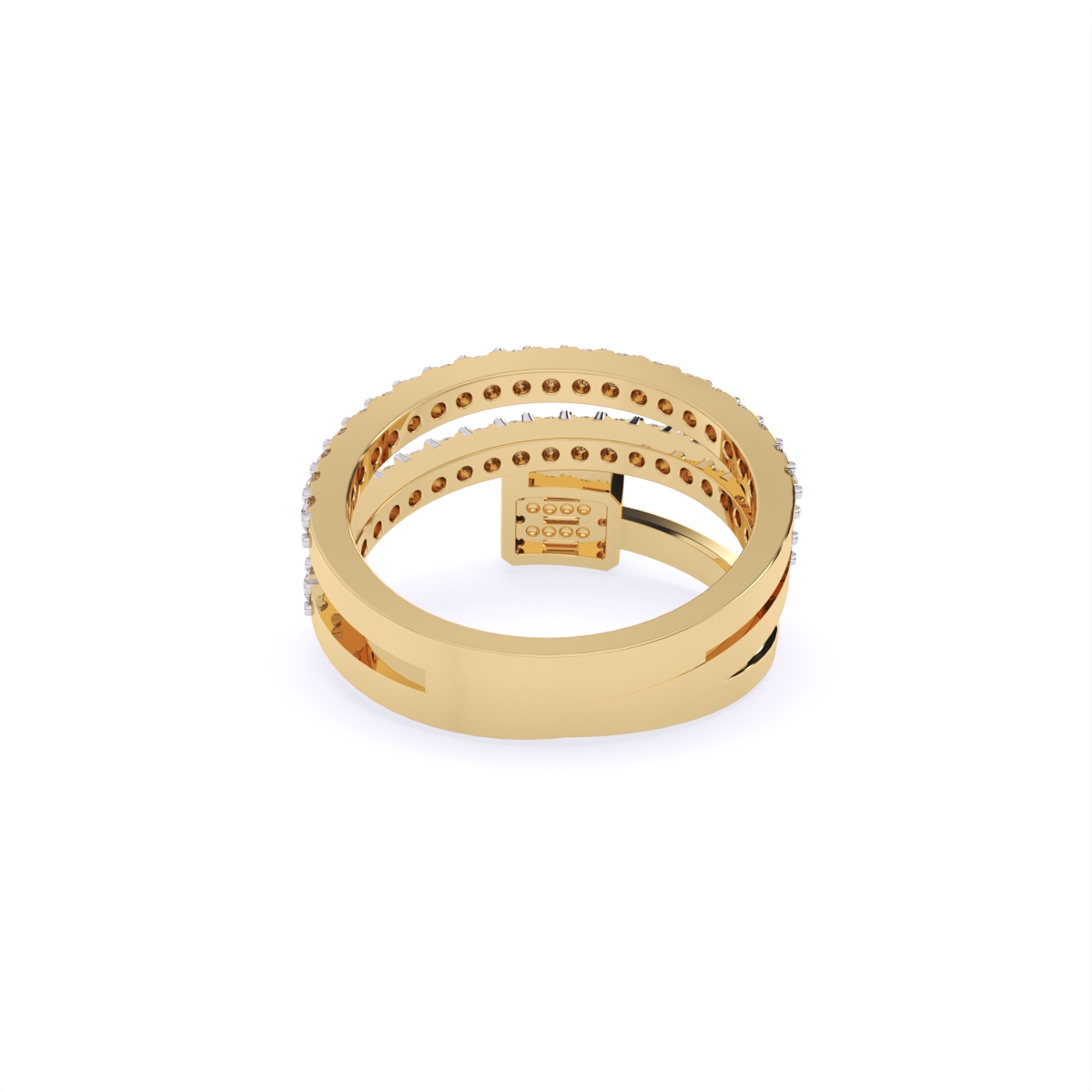Minimal Line Baguette Center Diamond Ring