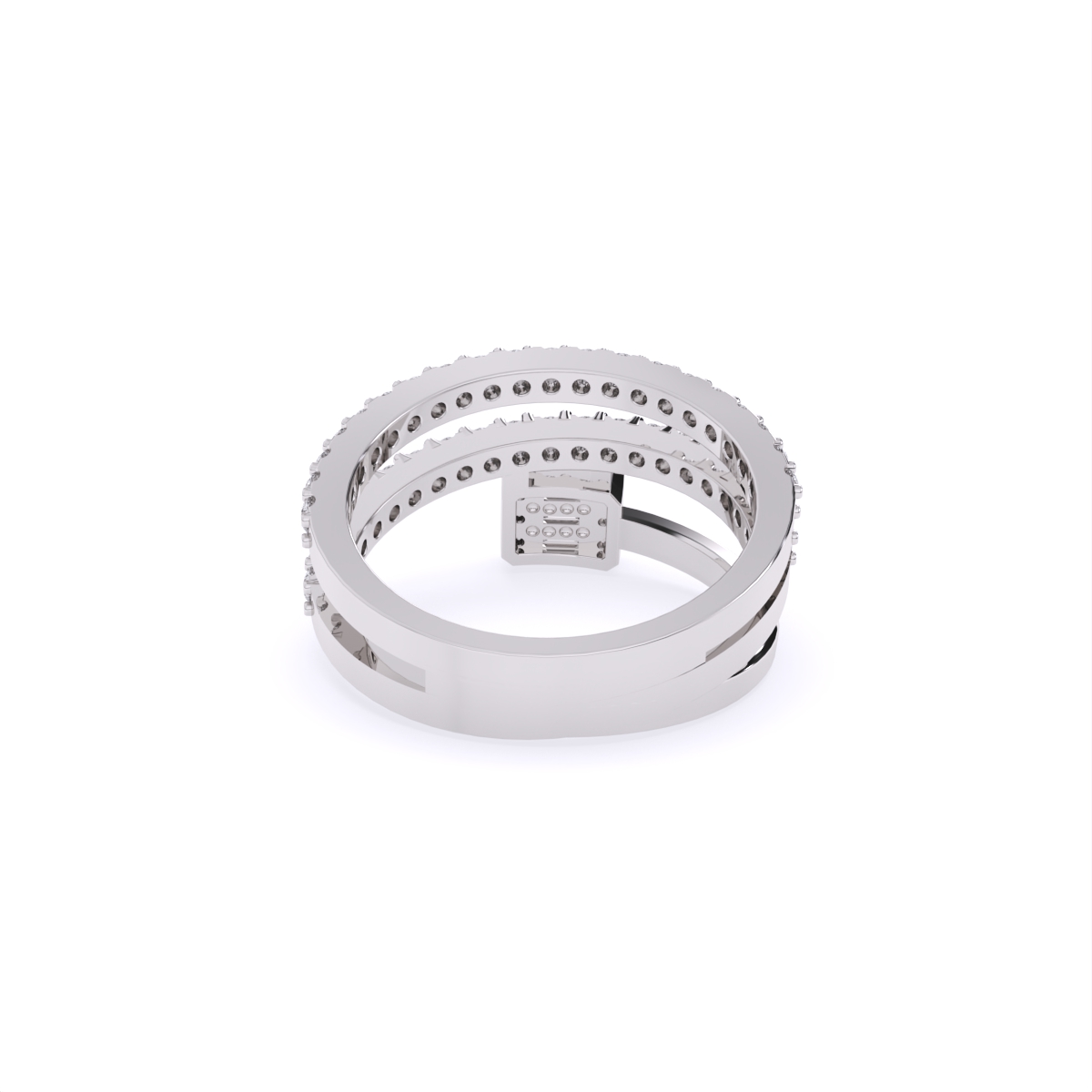 Minimal Line Baguette Center Diamond Ring