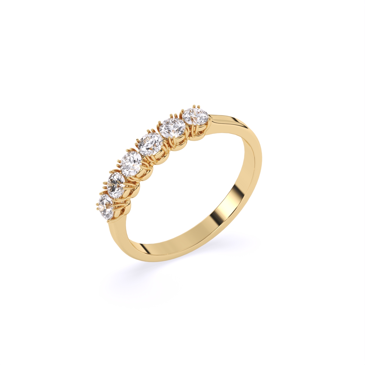 Elegant Prong-Set Diamond Half Eternity Ring