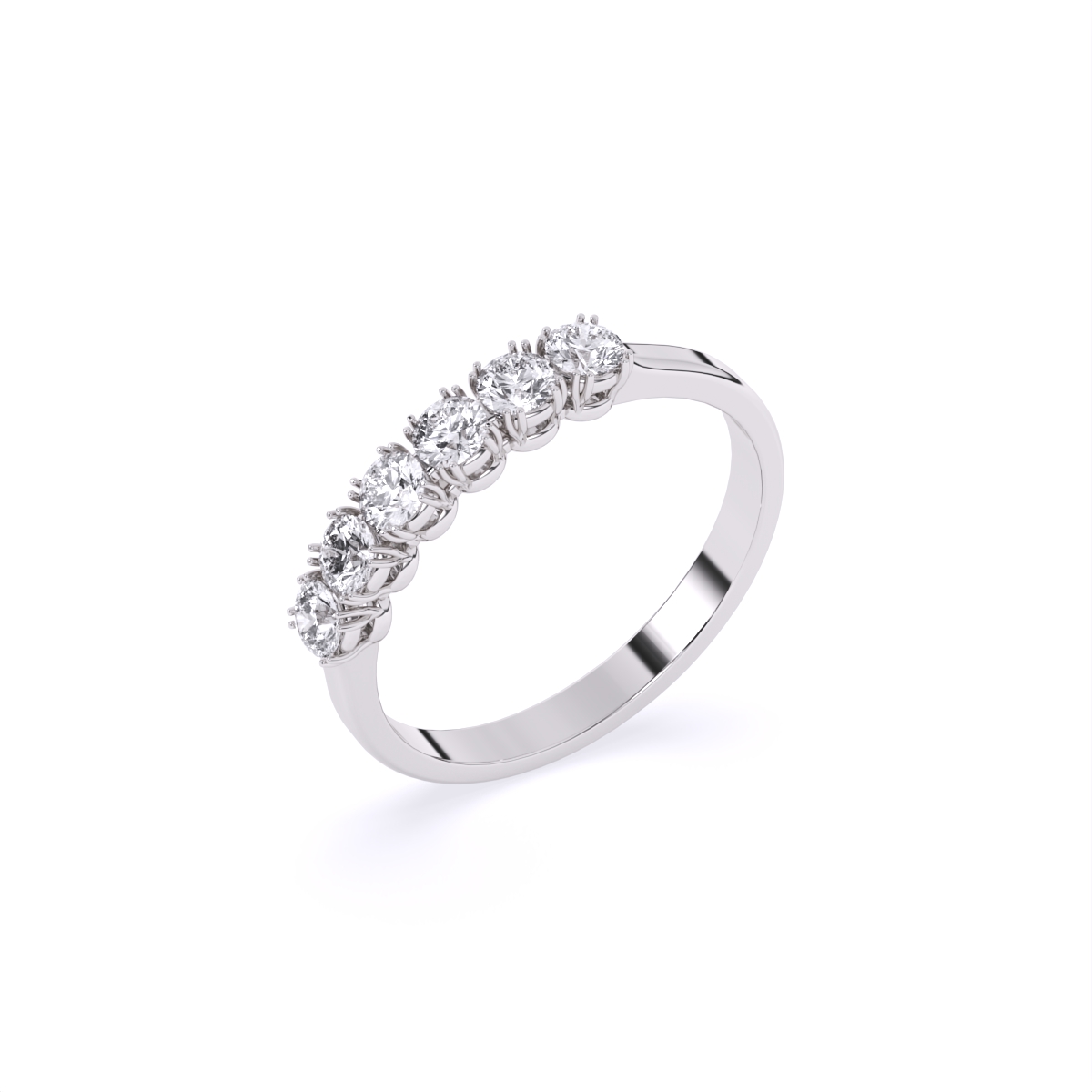 Elegant Prong-Set Diamond Half Eternity Ring