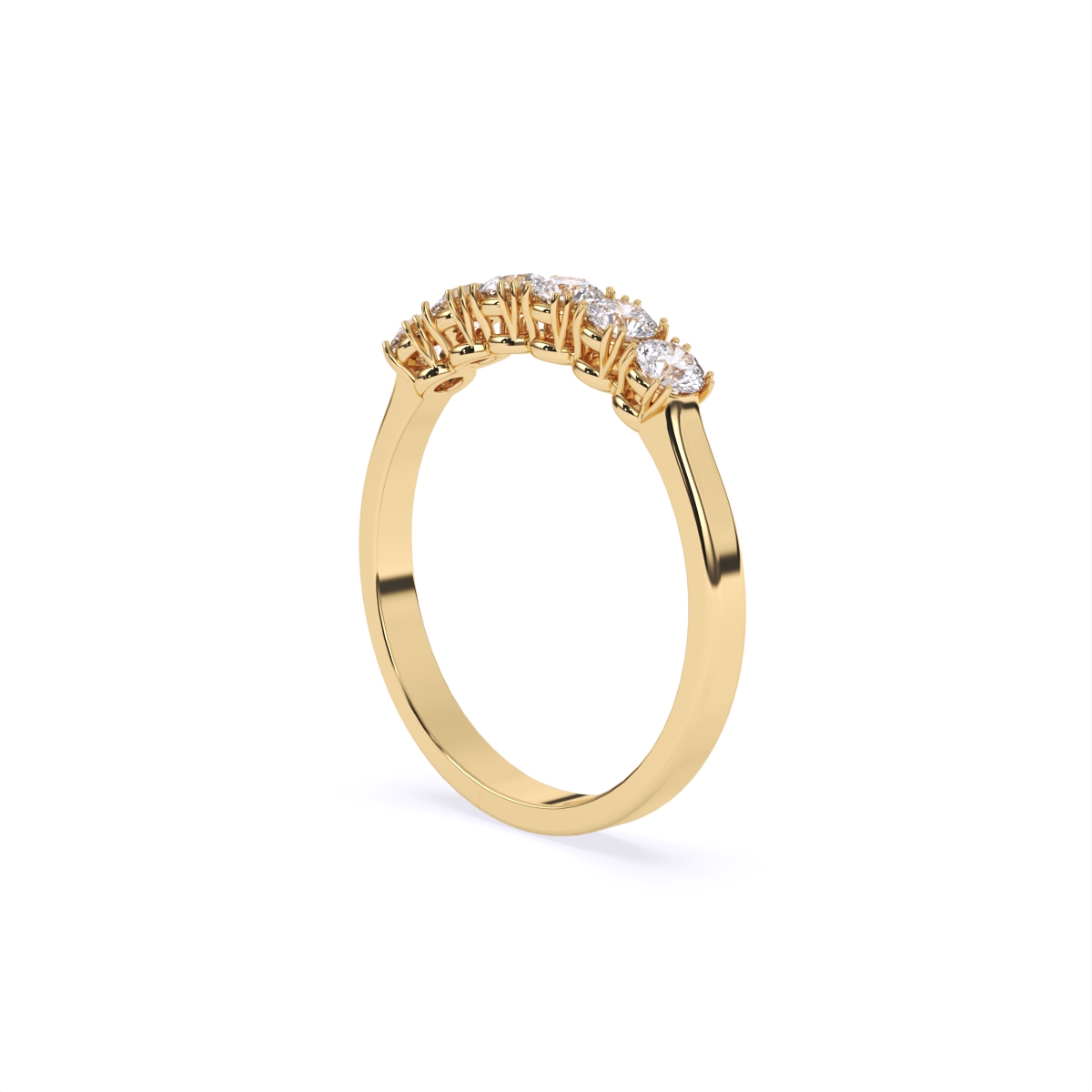 Elegant Prong-Set Diamond Half Eternity Ring