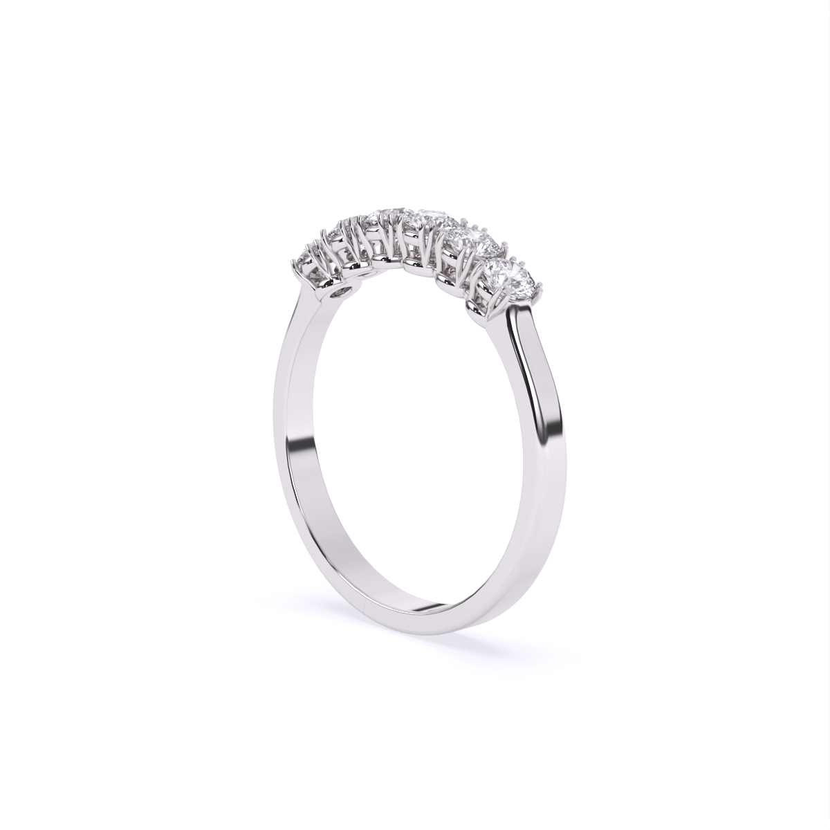 Elegant Prong-Set Diamond Half Eternity Ring