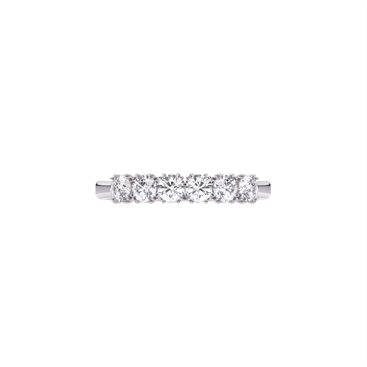 Elegant Prong-Set Diamond Half Eternity Ring