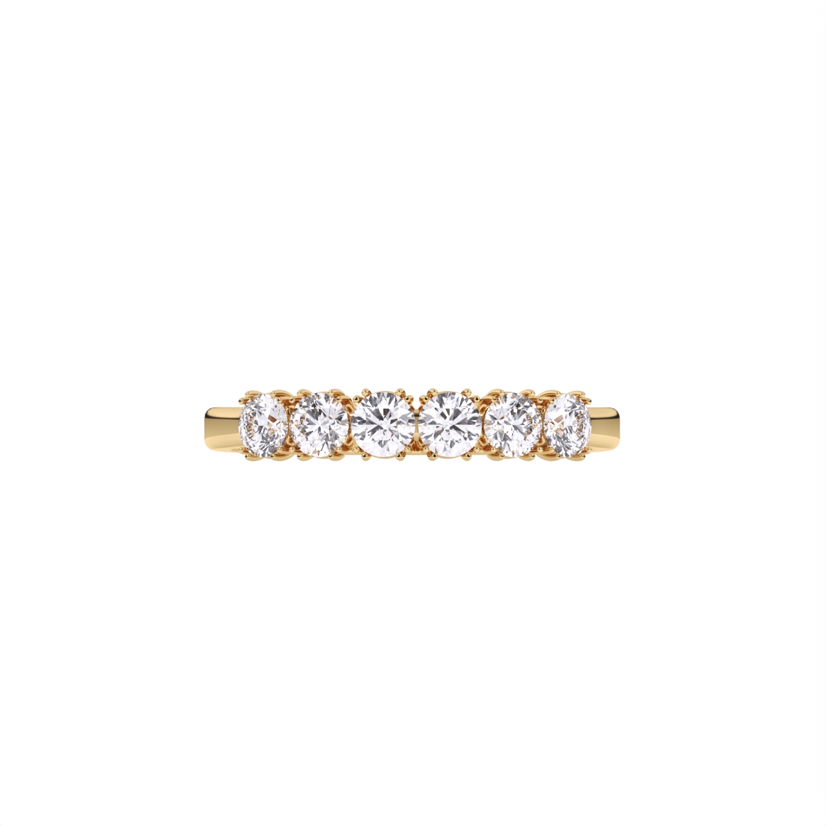 Elegant Prong-Set Diamond Half Eternity Ring