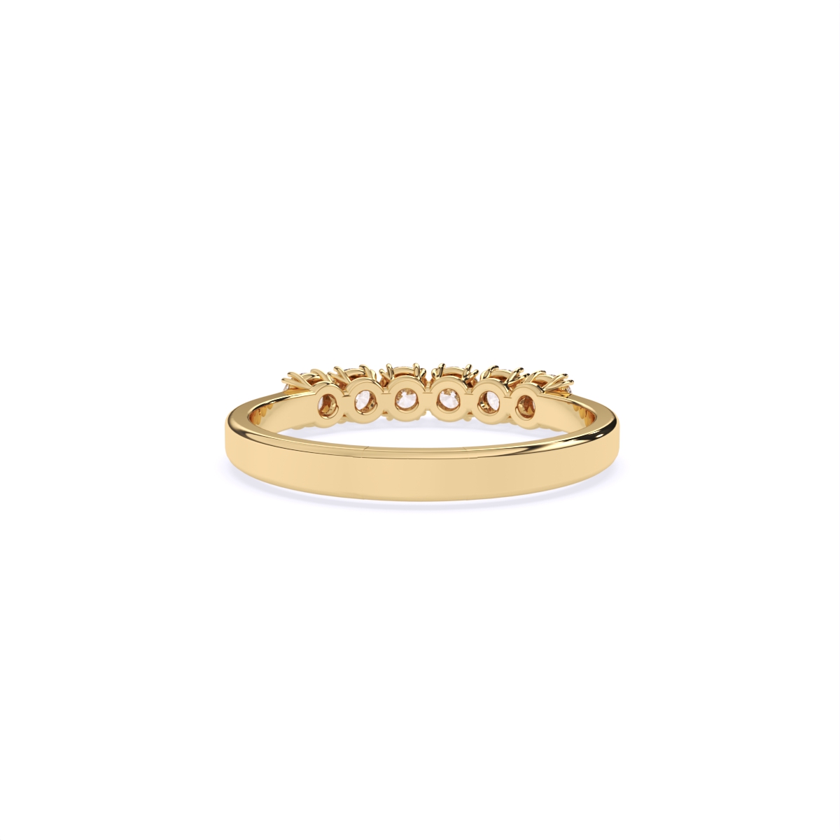 Elegant Prong-Set Diamond Half Eternity Ring