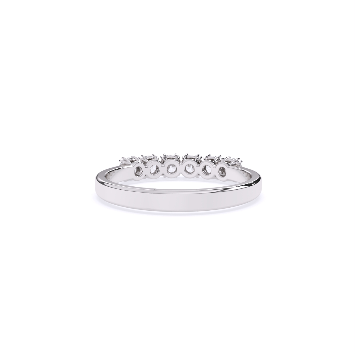 Elegant Prong-Set Diamond Half Eternity Ring