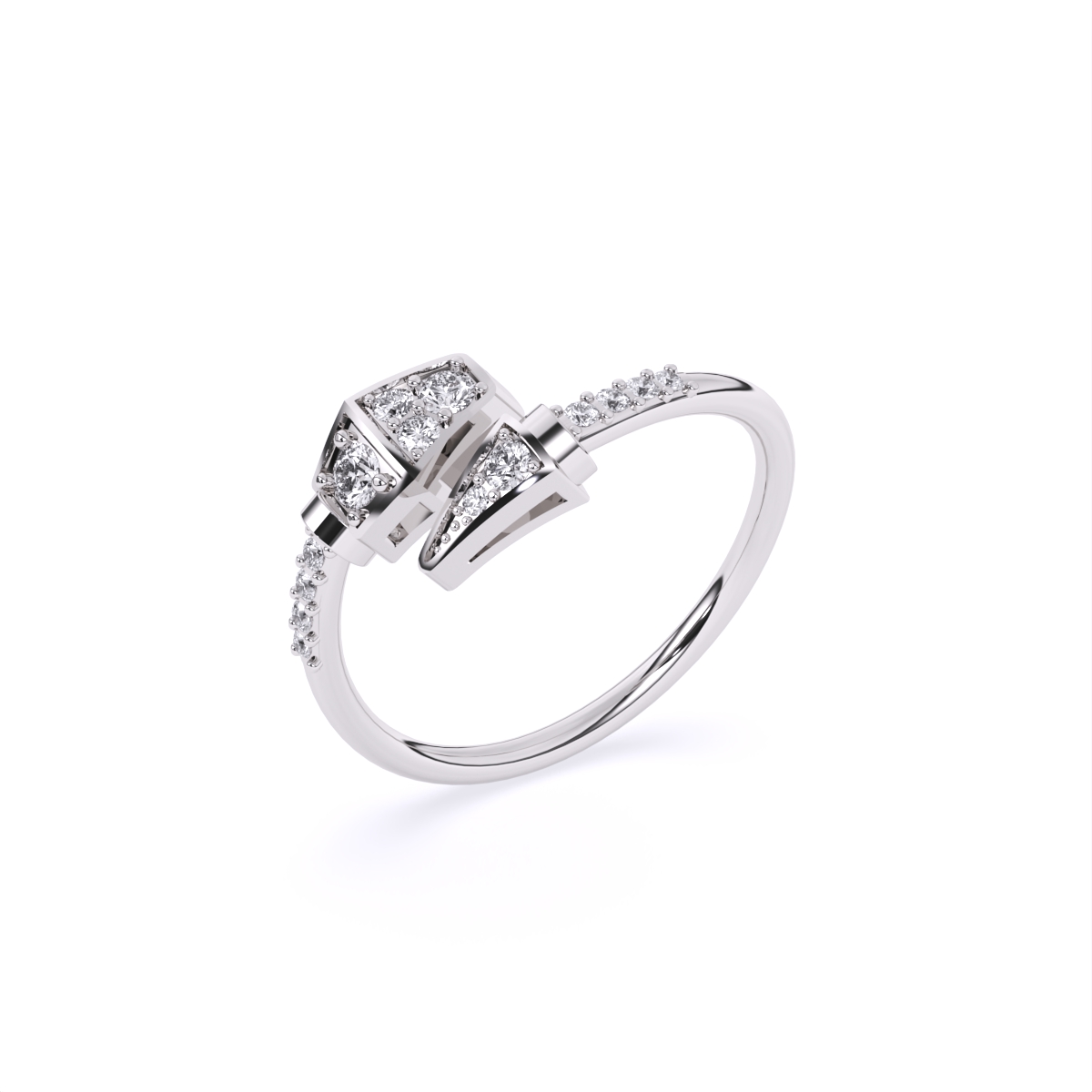 Designer Dual Shape Edge Diamond Ring