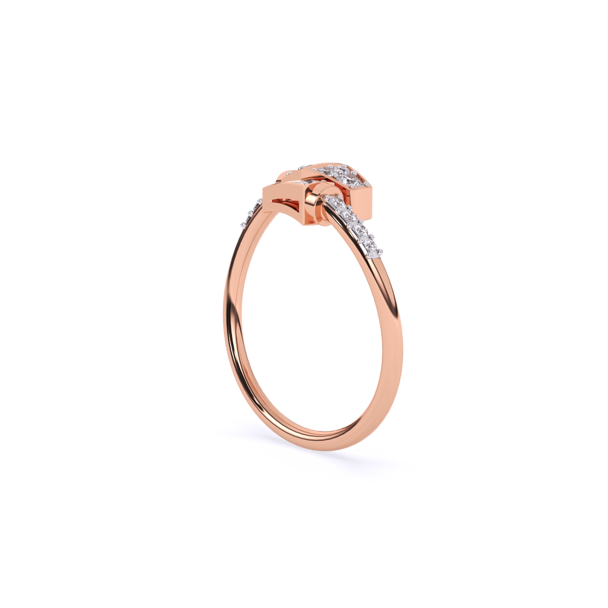 Designer Dual Shape Edge Diamond Ring