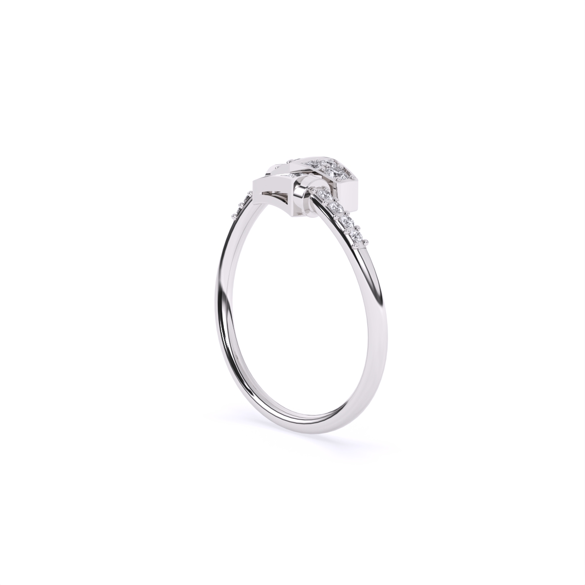 Designer Dual Shape Edge Diamond Ring