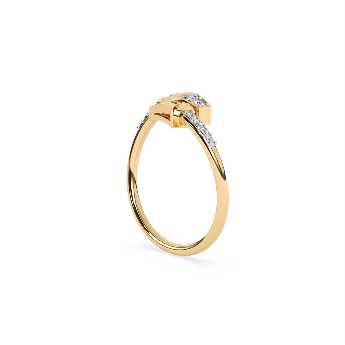Designer Dual Shape Edge Diamond Ring