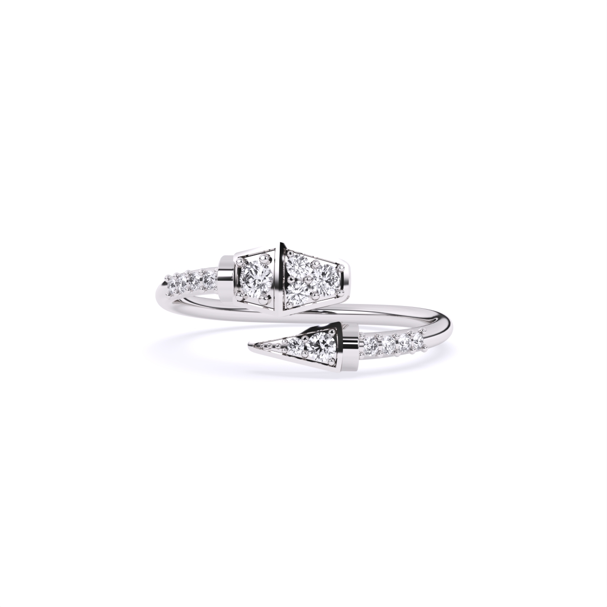 Designer Dual Shape Edge Diamond Ring