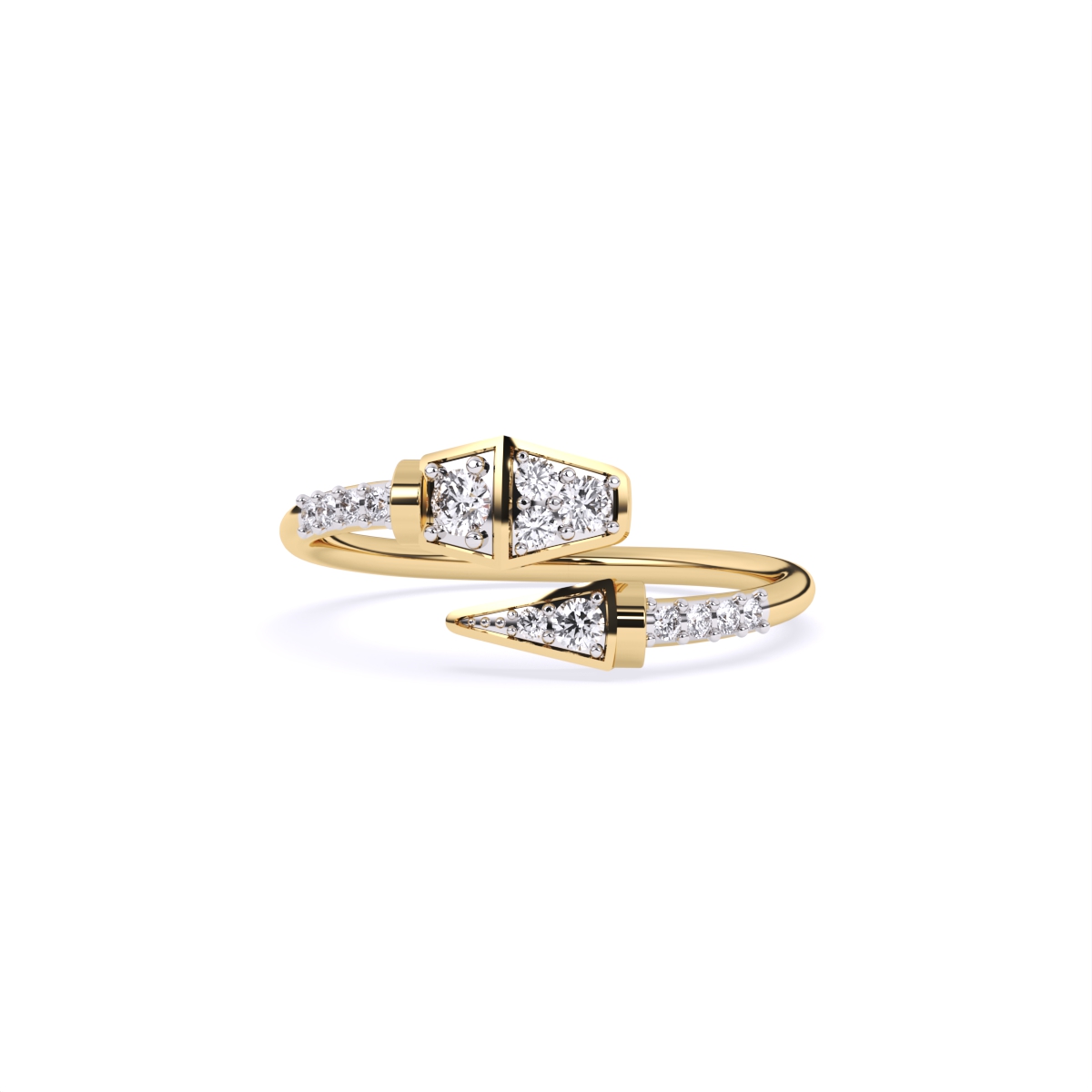 Designer Dual Shape Edge Diamond Ring