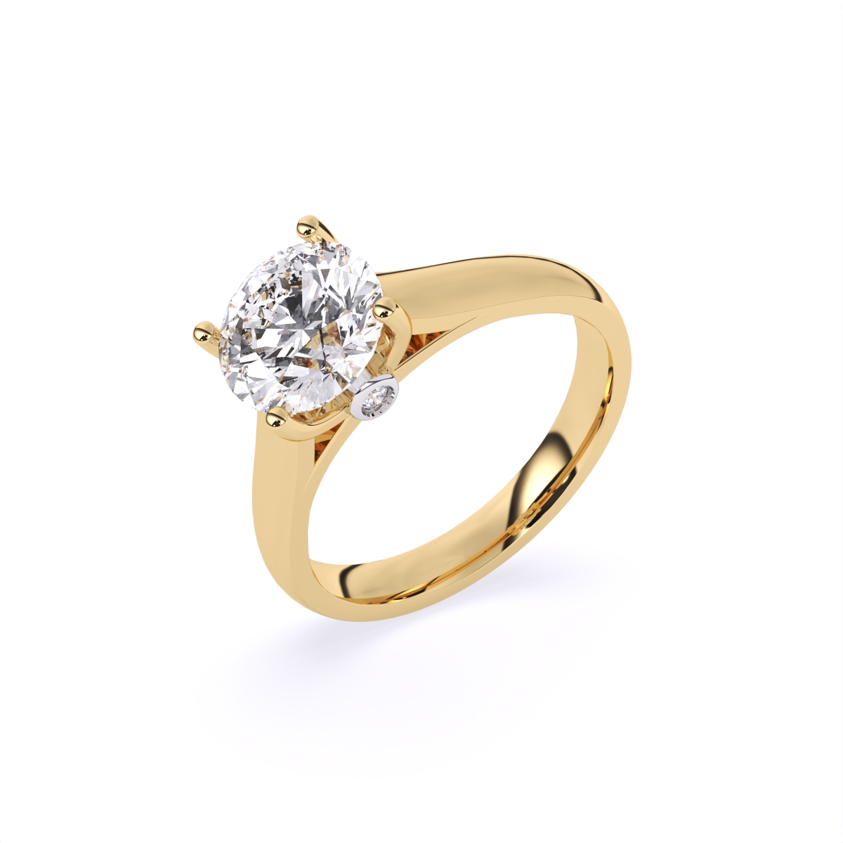 Stunning Single Solitaire Diamond Engagement Ring