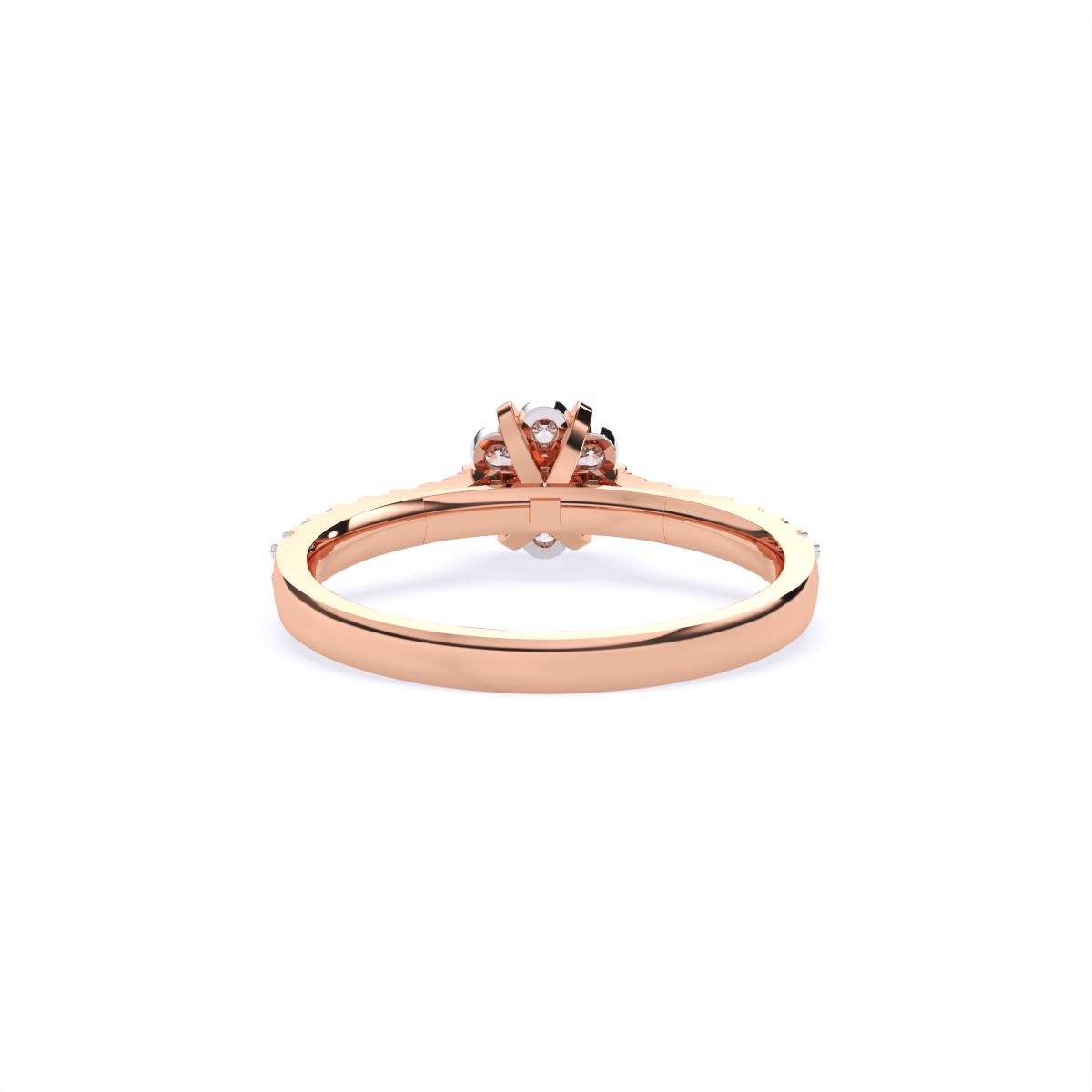 Center Blossom Mini Diamond Ring