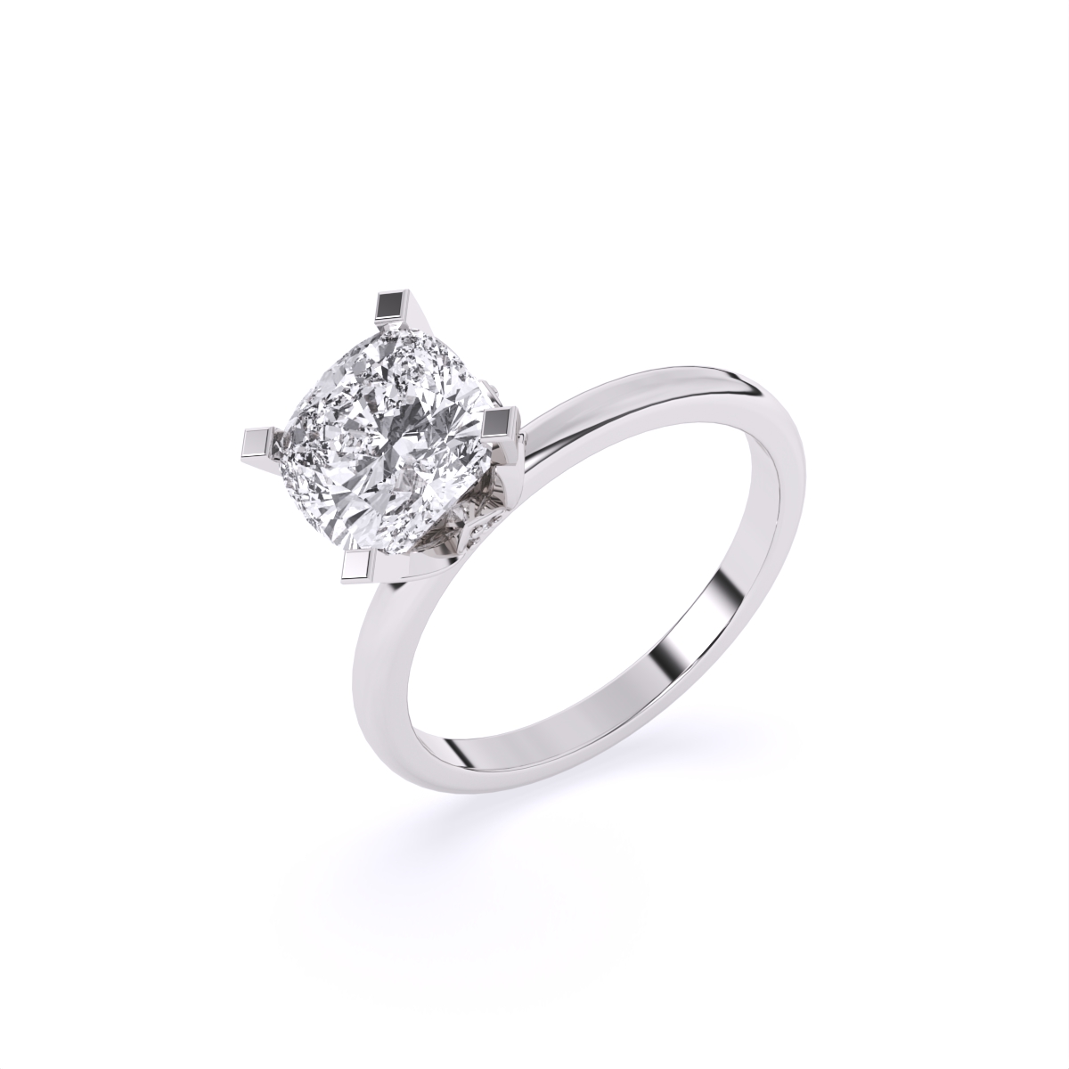Sleek Solitaire Diamond Engagement Ring