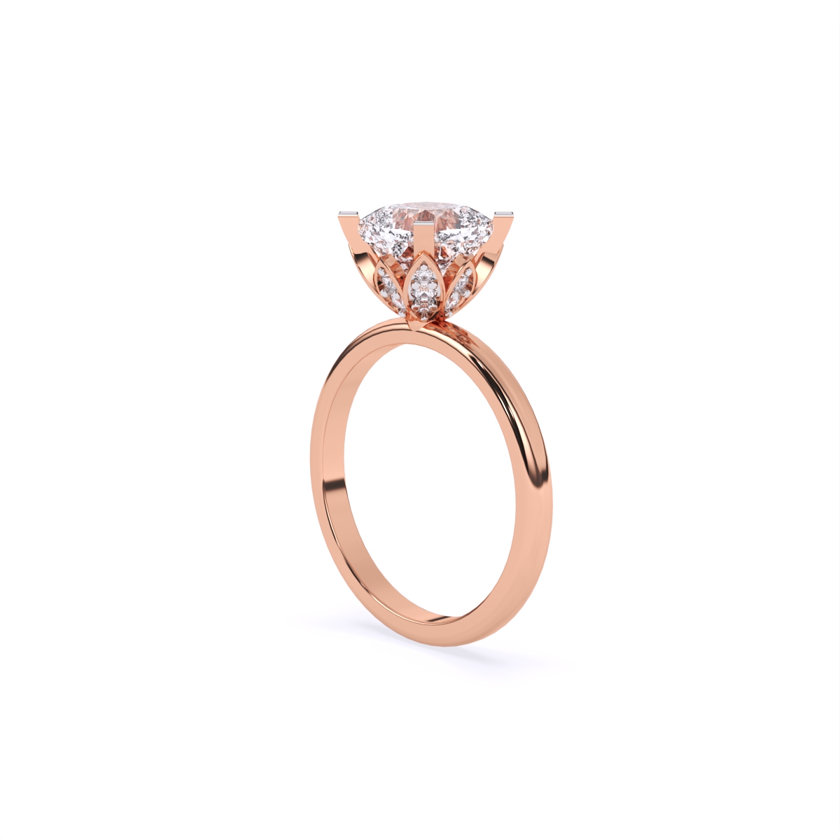 Sleek Solitaire Diamond Engagement Ring