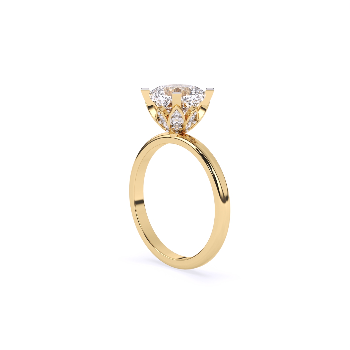 Sleek Solitaire Diamond Engagement Ring