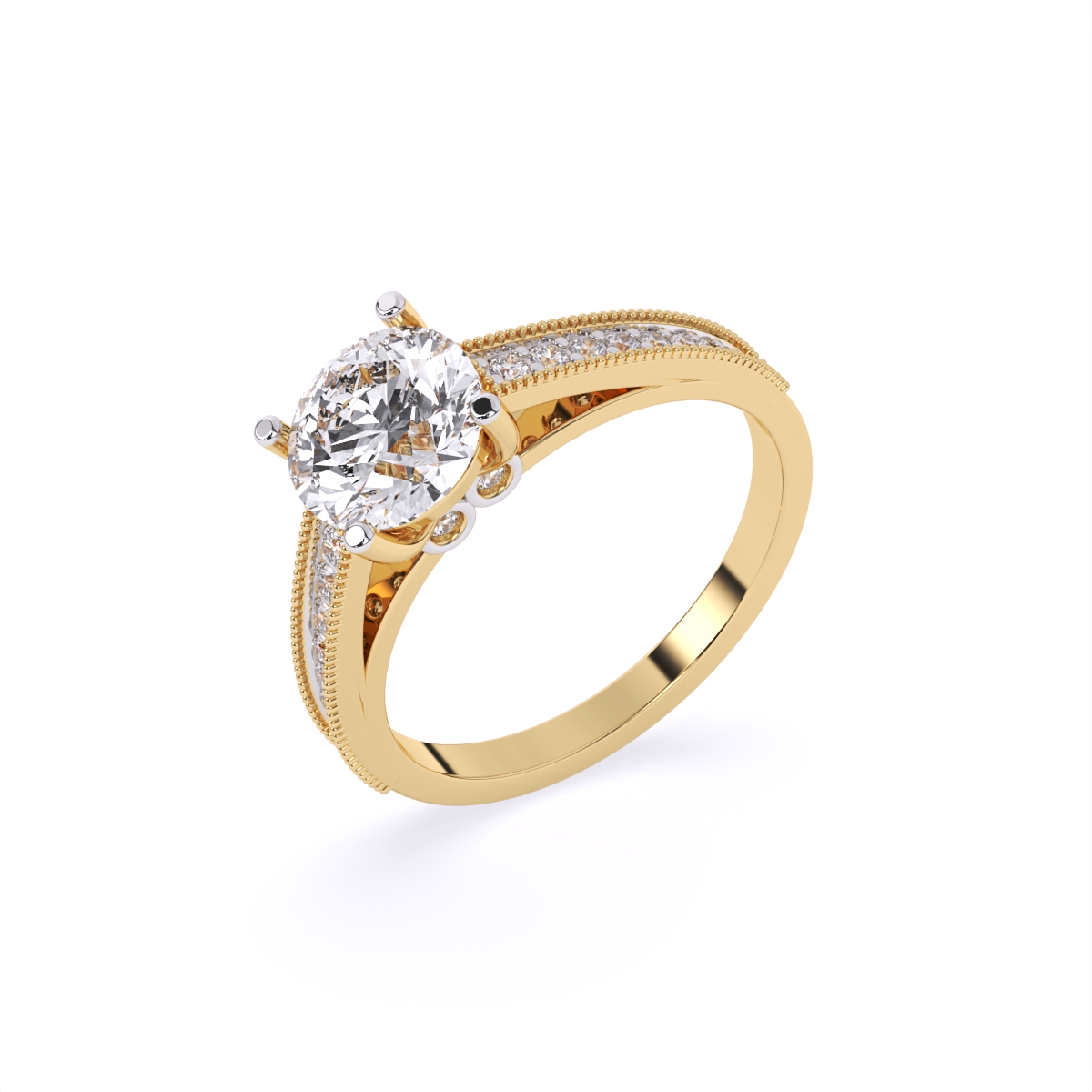 Statement Solitaire Diamond Minimal Ring