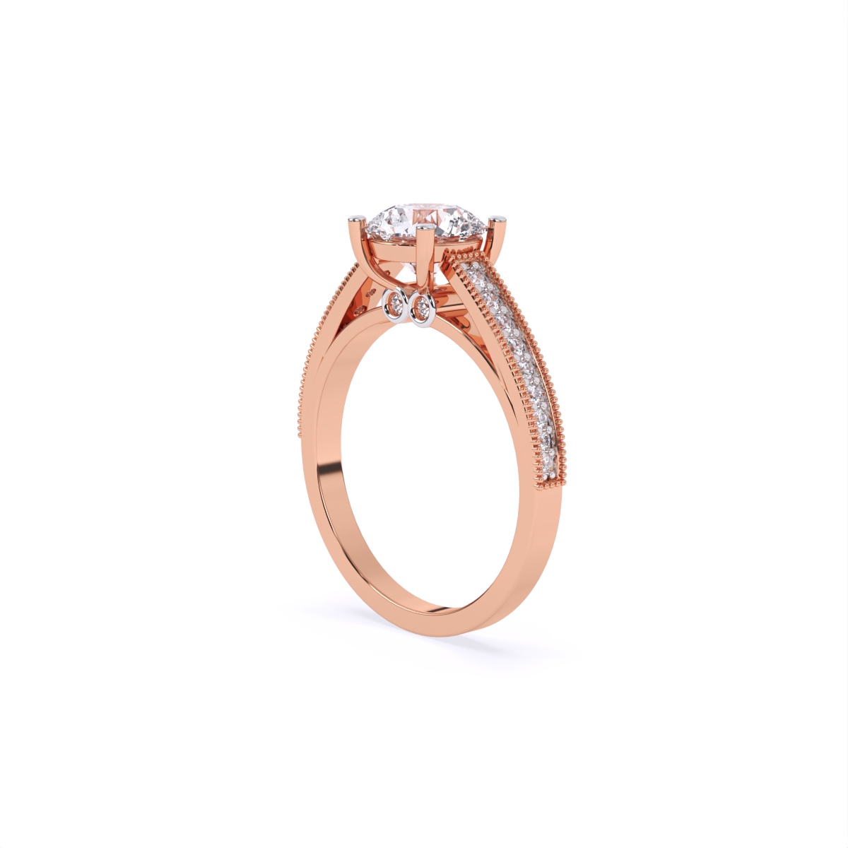 Statement Solitaire Diamond Minimal Ring