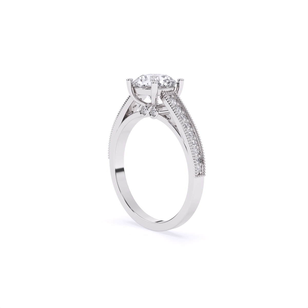 Statement Solitaire Diamond Minimal Ring