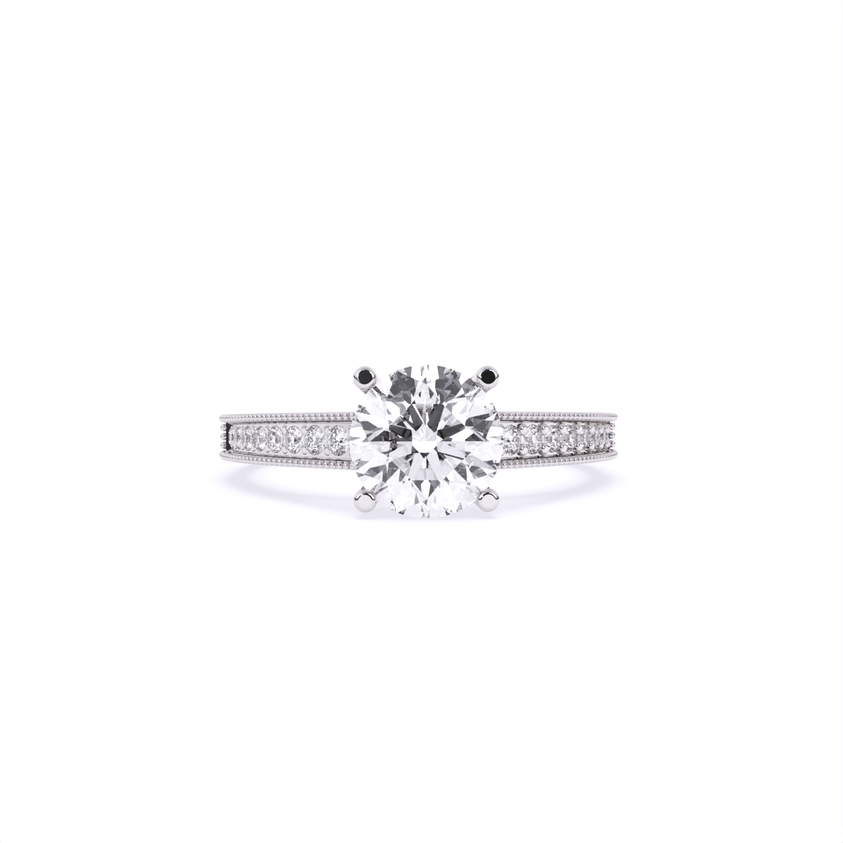 Statement Solitaire Diamond Minimal Ring