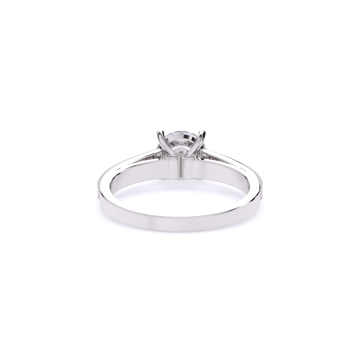 Statement Solitaire Diamond Minimal Ring