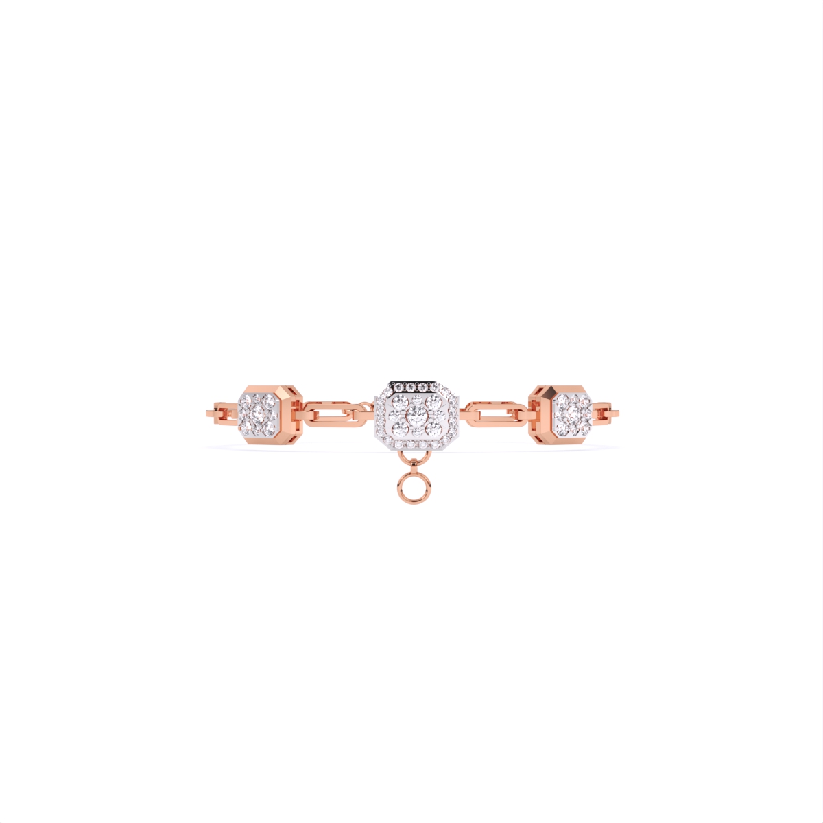 Linear Triple Accent Diamond Bracelet