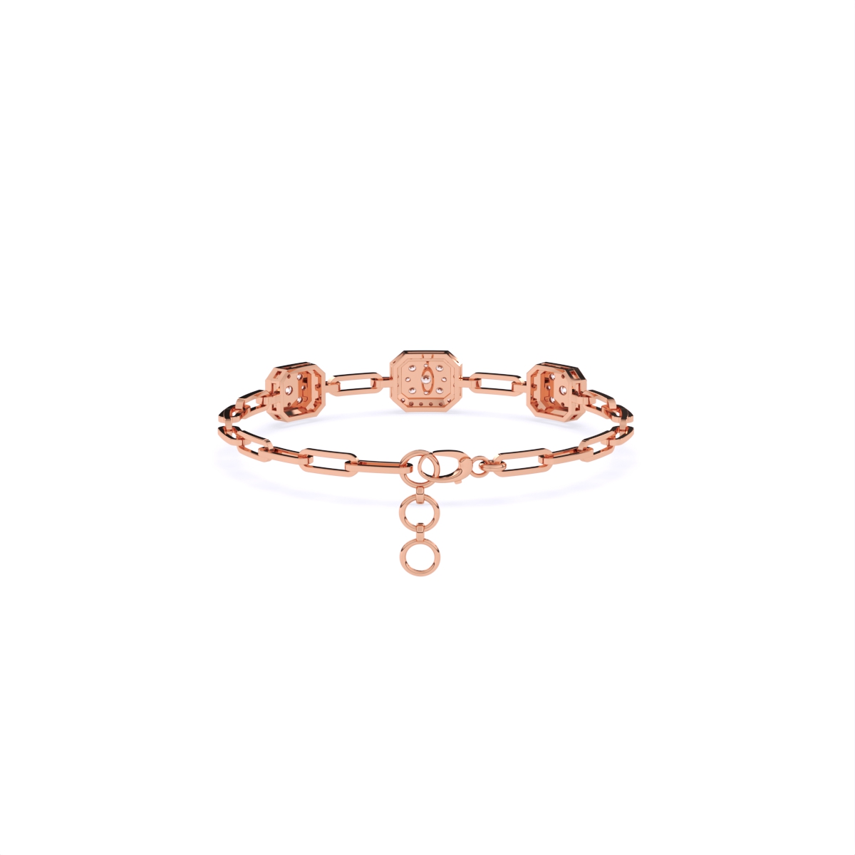 Linear Triple Accent Diamond Bracelet