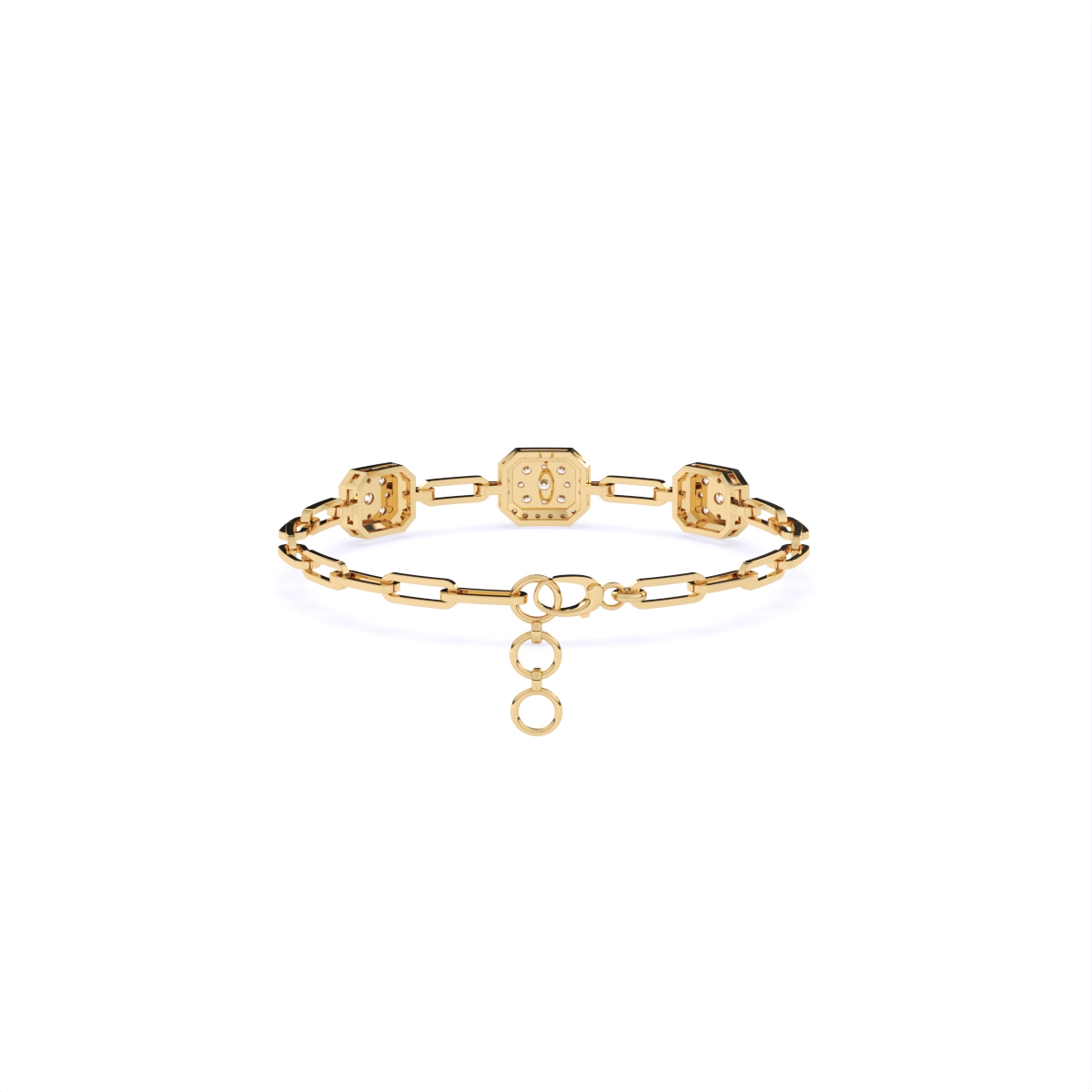 Linear Triple Accent Diamond Bracelet