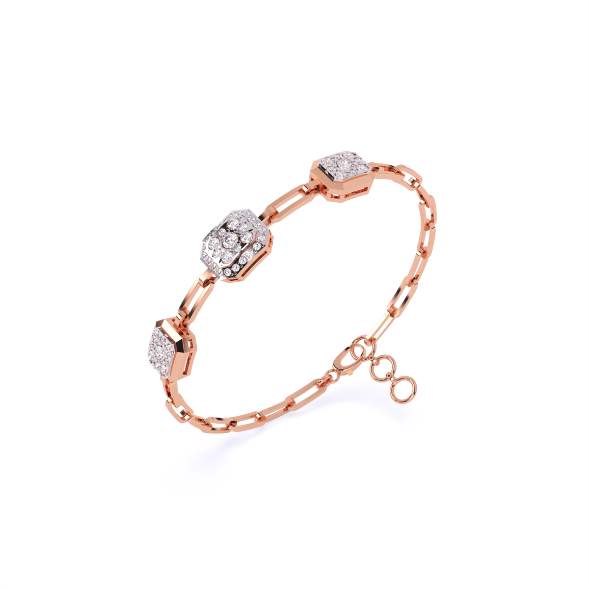 Linear Triple Accent Diamond Bracelet