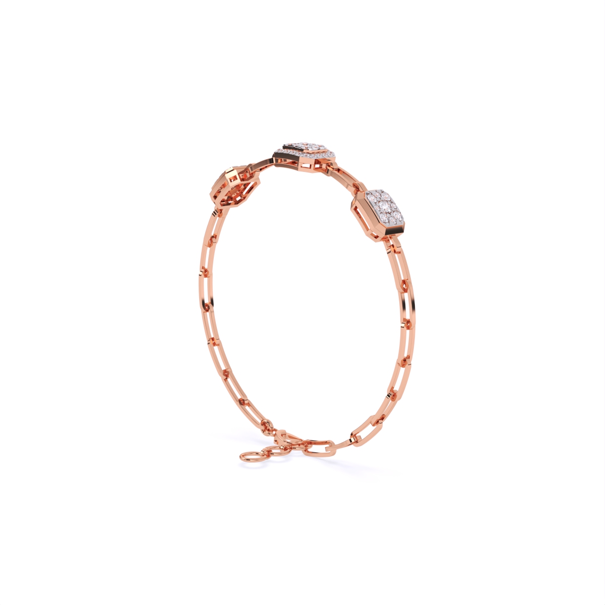 Linear Triple Accent Diamond Bracelet