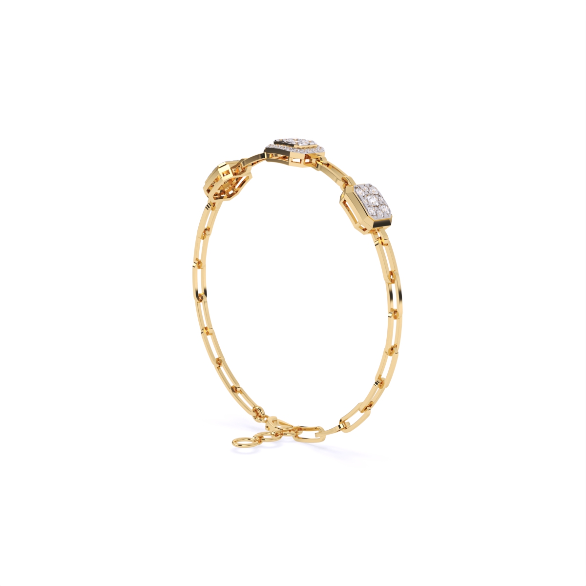 Linear Triple Accent Diamond Bracelet
