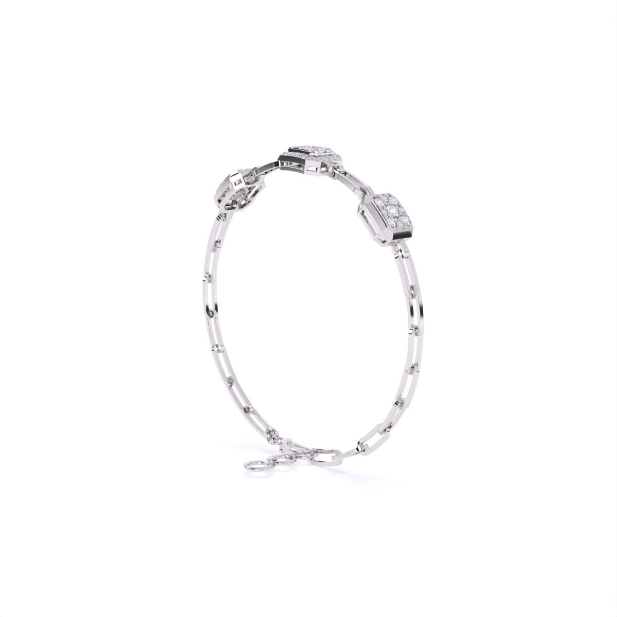 Linear Triple Accent Diamond Bracelet