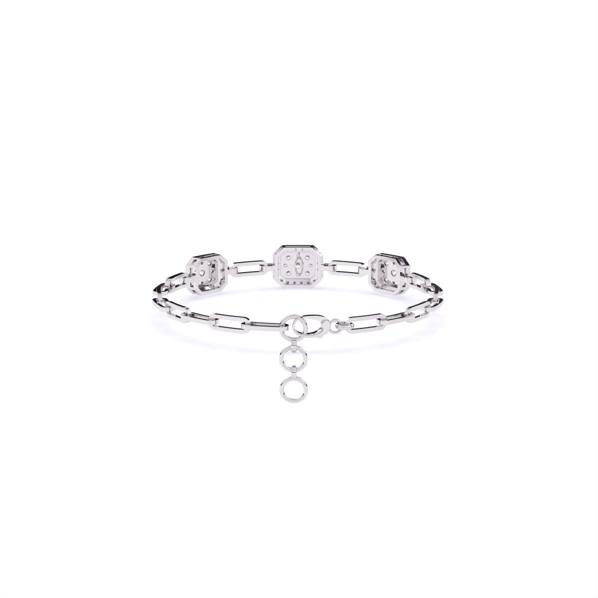 Linear Triple Accent Diamond Bracelet