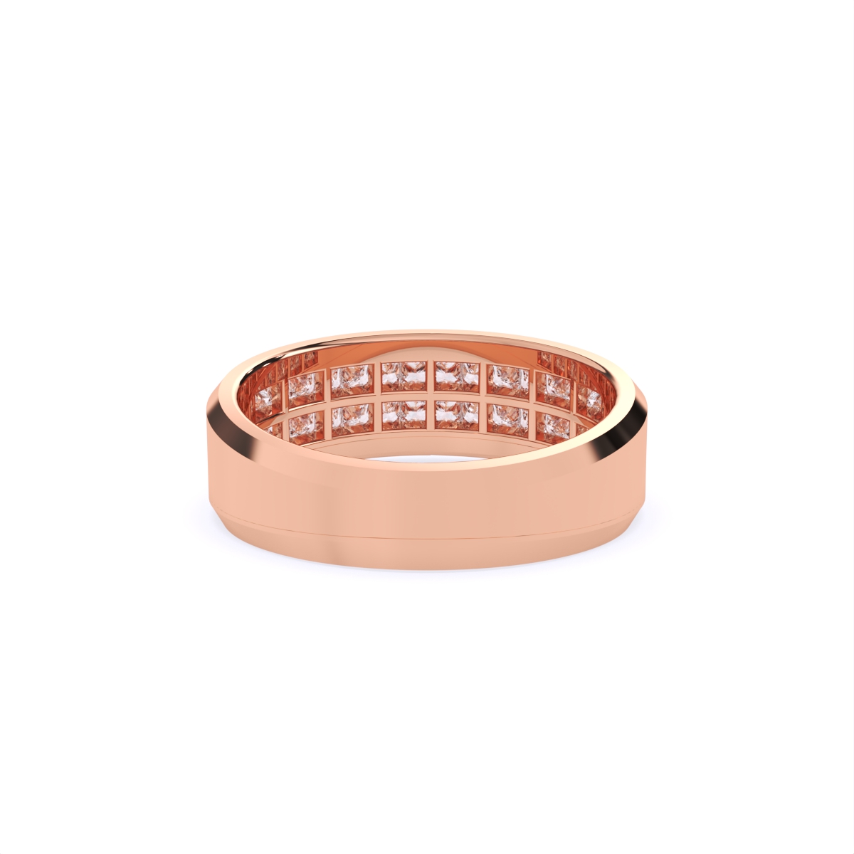 Twin Track Diamond Statement Band Ring