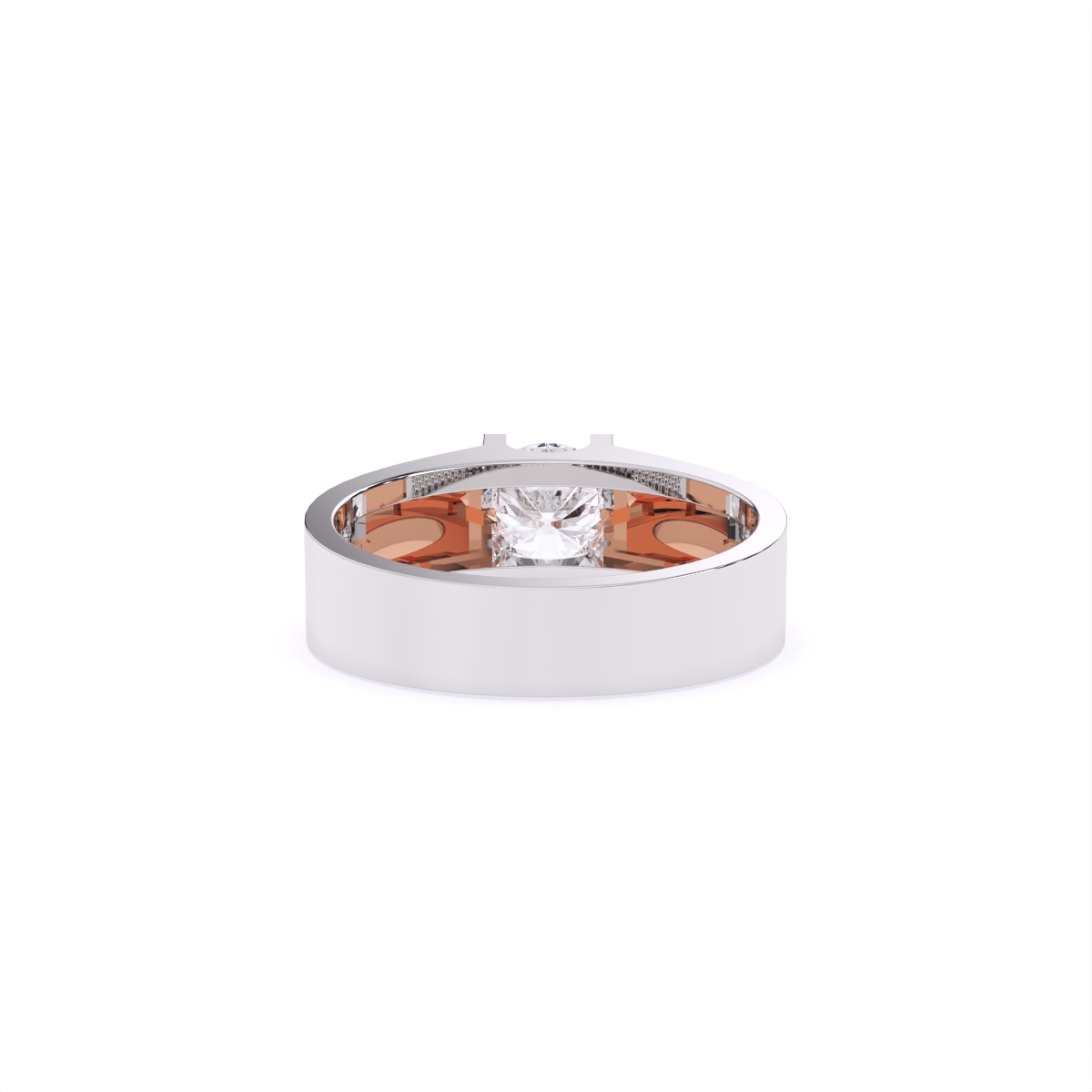 Rugged Band Men's Solitaire Diamond Ring