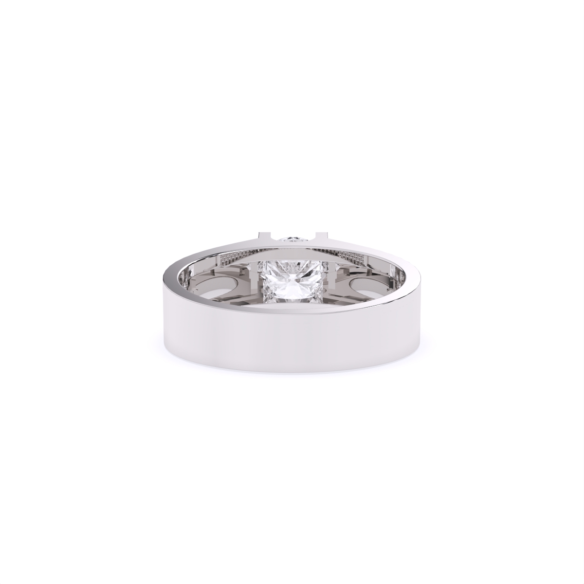 Rugged Band Men's Solitaire Diamond Ring