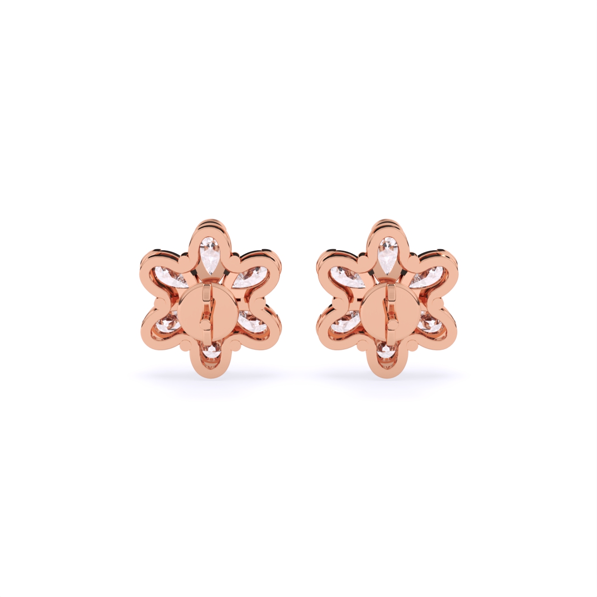 Petal Whisper Diamond Stud Earrings