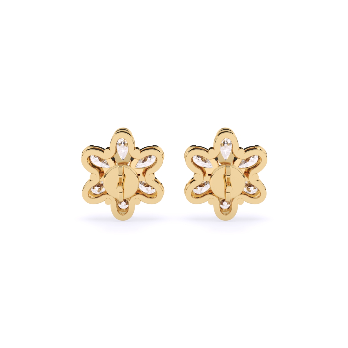 Petal Whisper Diamond Stud Earrings