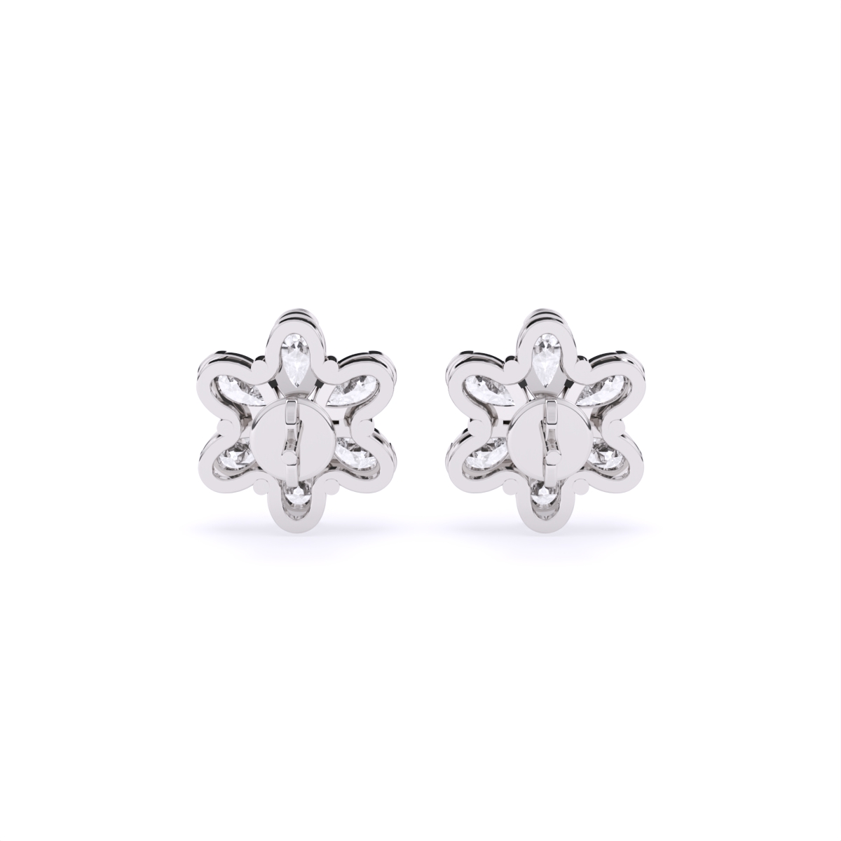 Petal Whisper Diamond Stud Earrings