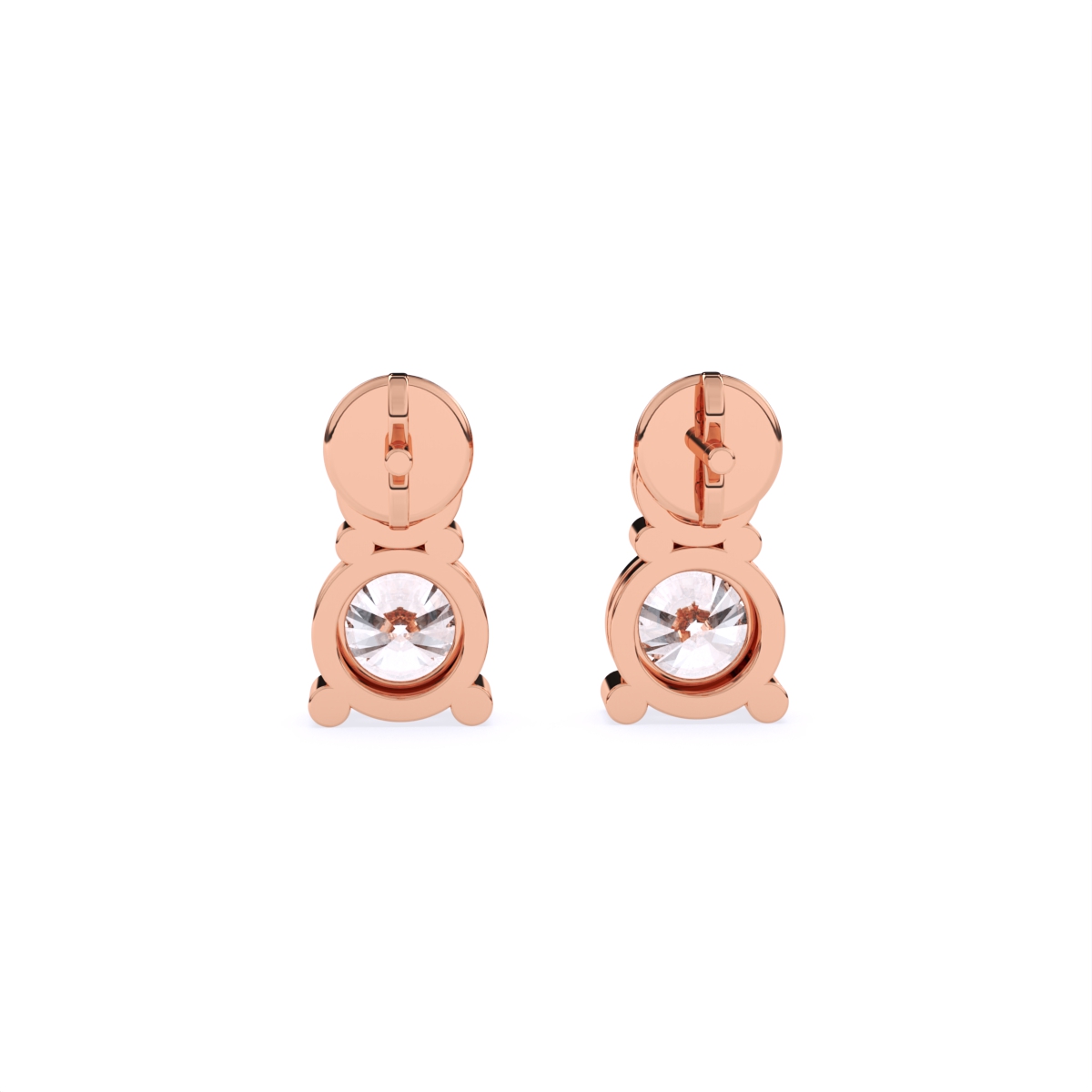 Twin Diamond Stud Earrings – Bold & Petite